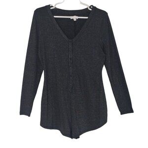 Colsie, short polyester and spandex short jumpsuit, dark gray color for women.